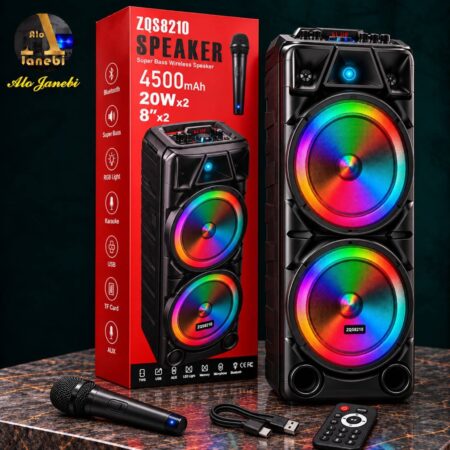🔊 اسپیکر حرفه‌ای ZQS8210 | قدرت صدا برای مهمونی‌ها