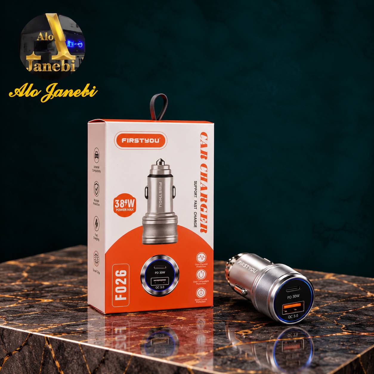 شارژر فندکی FIRSTYOU مدل F026 (38W)
